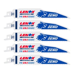 Lenox DEMOWOLF 6 in. Bi-Metal Reciprocating Saw Blade 6 TPI 5 pk