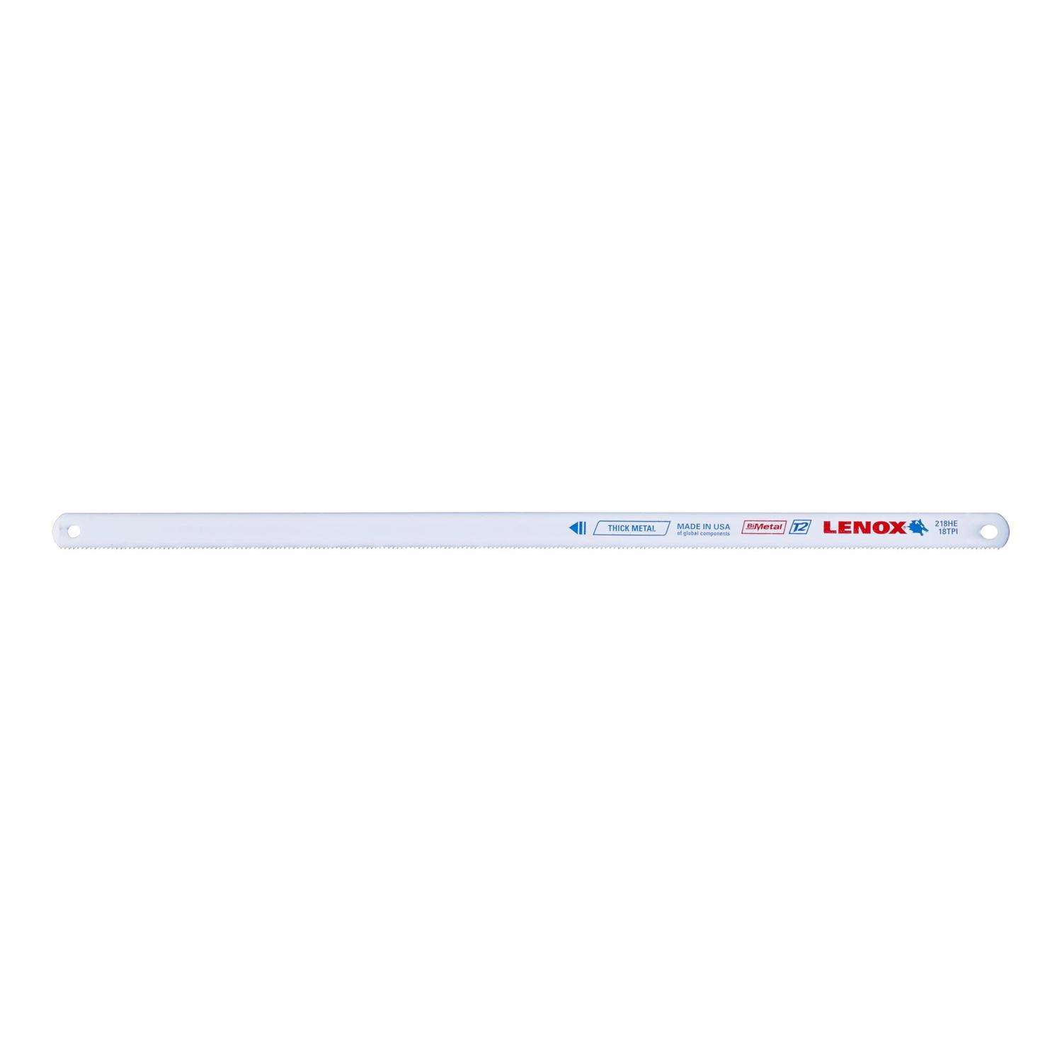 Lenox 12 in. BiMetal Hacksaw Blade 18 TPI 100 pk Ace Hardware