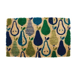 Entryways 30 in. W X 18 in. L Multi-Color Pears Coir Door Mat