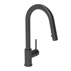 Huntington Brass Euro Arc One Handle Matte Black Pull-Down Kitchen Faucet