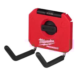 Milwaukee Packout Shop Storage Small Black/Red Plastic 4 in. L Straight Hook 1 pk