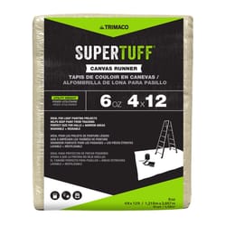 Trimaco SuperTuff 4 ft. W X 12 ft. L X 0.06 mil 6 oz Canvas Drop Cloth 1 pk