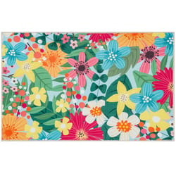 Olivia's Home 22 in. W X 32 in. L Multicolored Whimsical Garden Polyester Rug