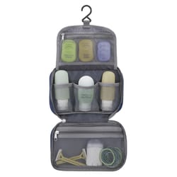 Travelon Black Toiletry Bag 5.5 in. H X 9 in. W