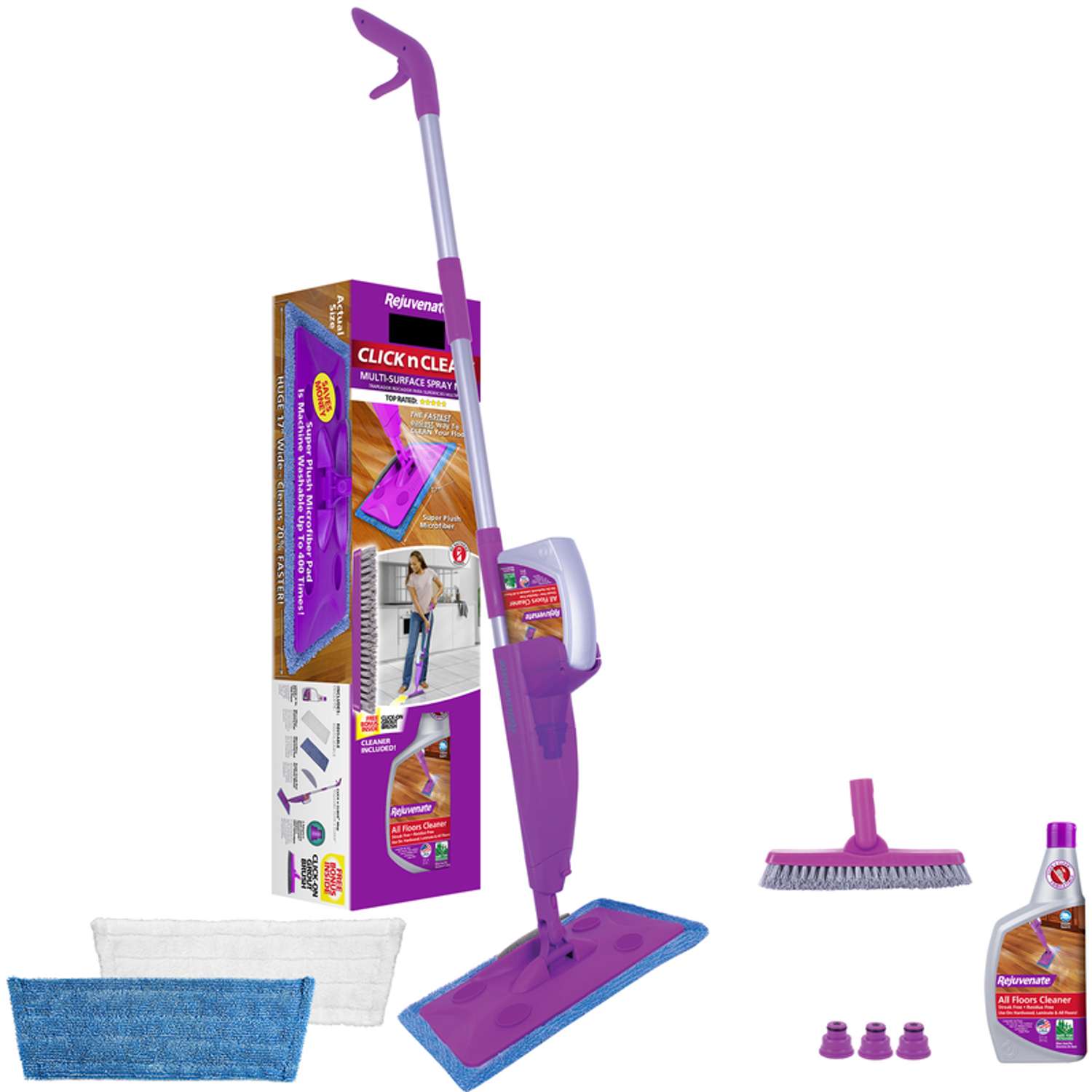 Rejuvenate Click n Clean 16 in. W Flat Mop Kit Ace Hardware