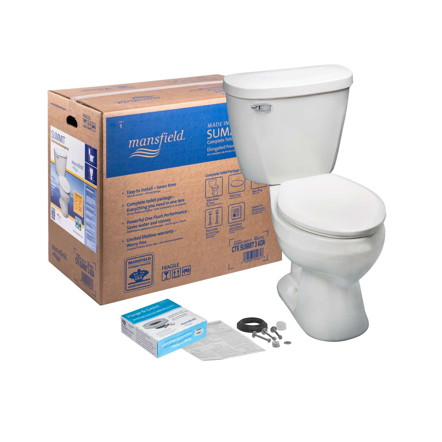 Mansfield Summit ADA Compliant 1.28 gal. Complete Toilet Ace Hardware