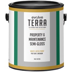 Evolve Terra Semi-Gloss White Interior Latex Wall Paint Interior 1 gal