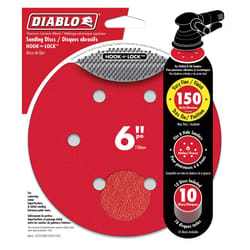 Diablo 6 in. Ceramic Blend Hook and Lock Sanding Disc 150 Grit Very Fine 10 pk