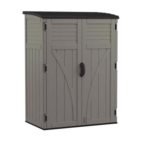 Suncast 4 ft. x 3 ft. Plastic Vertical Storage Shed with Floor Kit Suncast 4 ft. x 3 ft. Plastic Vertical Storage Shed with Floor Kit