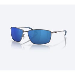 Costa Turret Silver Frame Blue Lens Polarized Sunglasses