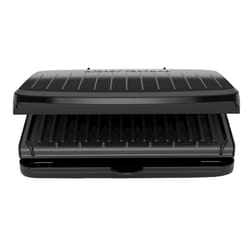 George Foreman Black Aluminum Nonstick Surface Grill and Panini Press 75 sq in