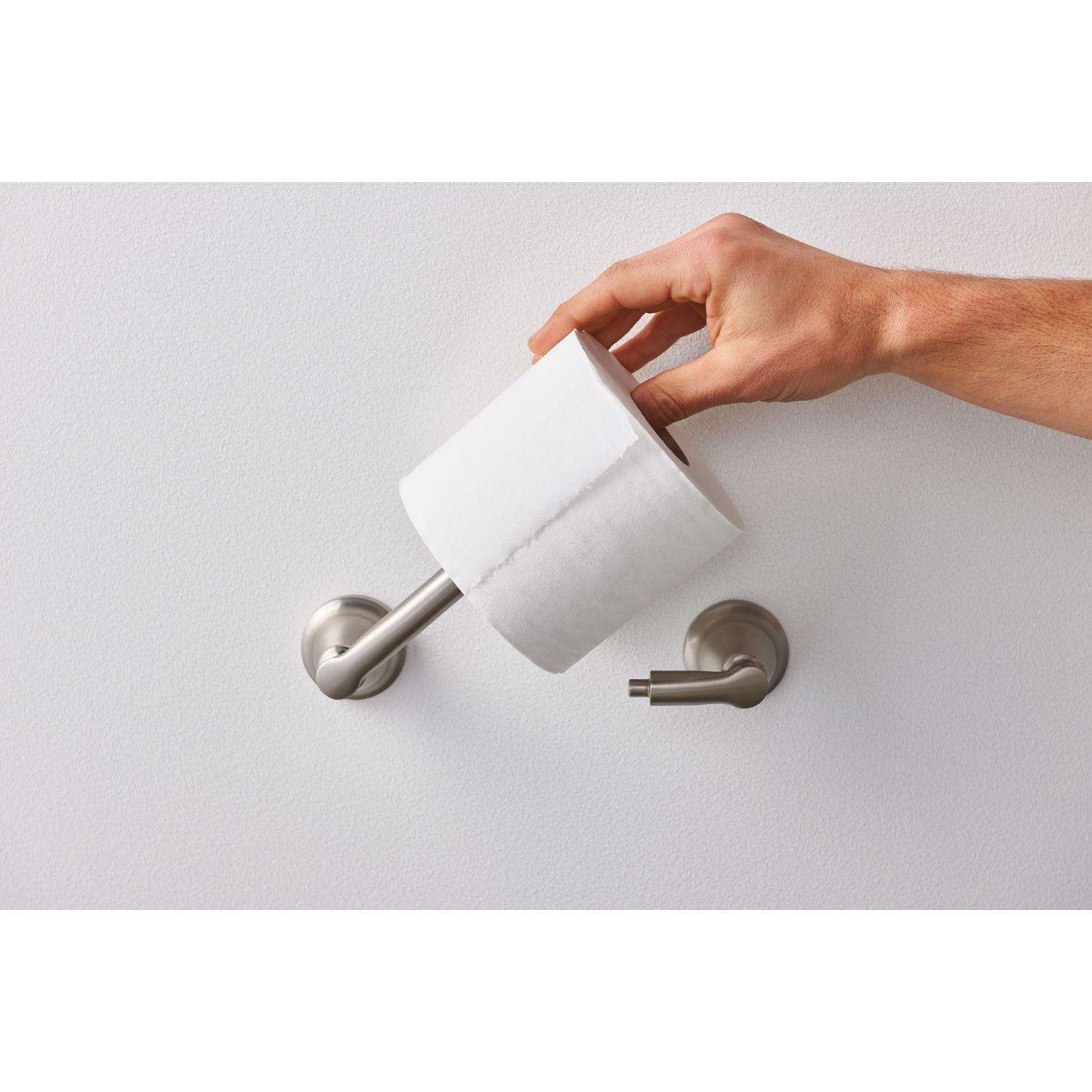 1pc Stainless Steel Wall Mounted Toilet Paper Holder, Big Roll