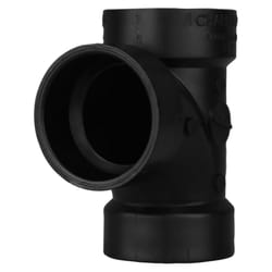 Charlotte Pipe 1-1/2 in. Hub X 1-1/2 in. D Hub ABS Sanitary Tee