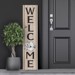 P Graham Dunn Multicolored Wood 47 in. H X 10.5 in. L X 0.75 in. W Welcome Porch Sign