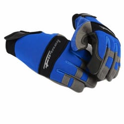 Forney Men's Signature Mechanic Utility Gloves Blue/Gray L 1 pk