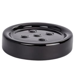 Wenko Polaris Black Ceramic Soap Dish