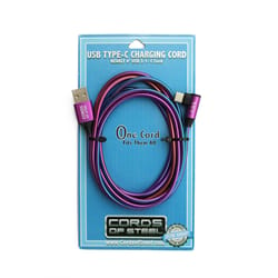 Cords of Steel One Cord 6 ft. L Charging Cable 1 pk