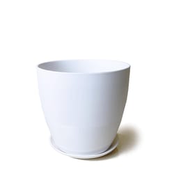 Chive Dyad 5 in. D Ceramic Flower Pot White