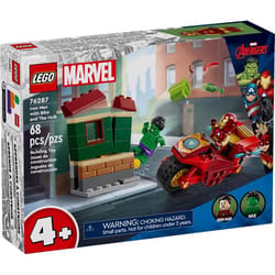 LEGO Marvel Super Heroes Iron Man with Bike and The Hulk Multicolored 68 pc