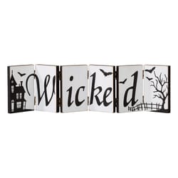 Glitzhome Spooky and Wicked Halloween Decor MDF 1 pc