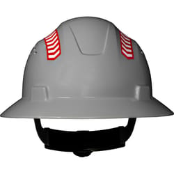 Coast SH300 4-Point Ratchet Directional Reflective Arrows Full Brim Hard Hat White Vented