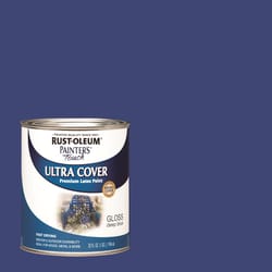 Rust-Oleum Painters Touch Gloss Deep Blue Water-Based Ultra Cover Paint Exterior and Interior 1 qt