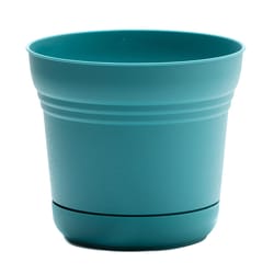 Bloem Saturn 8.5 in. H X 9.75 in. W Plastic Traditional Planter Bermuda Teal