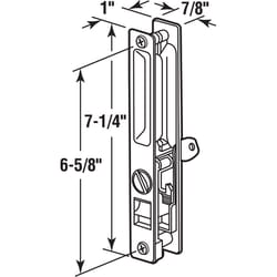 Prime-Line Chrome Steel Outdoor Patio Door Handle Set