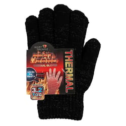 Heat Zone One Size Fits All Acrylic/Elastane/Nylon/Polyester Assorted Cold Weather Gloves