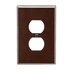 Leviton Brown 1 gang Thermoset Plastic Duplex Wall Plate 1 pk