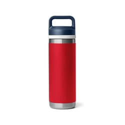 YETI Rambler 18 oz Rescue Red, White and Navy BPA Free Bottle with Chug Cap