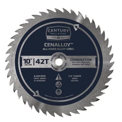Century Drill & Tool 10 in. D X 5/8 in. Combination Steel Circular Saw Blade 42 teeth 1 pc