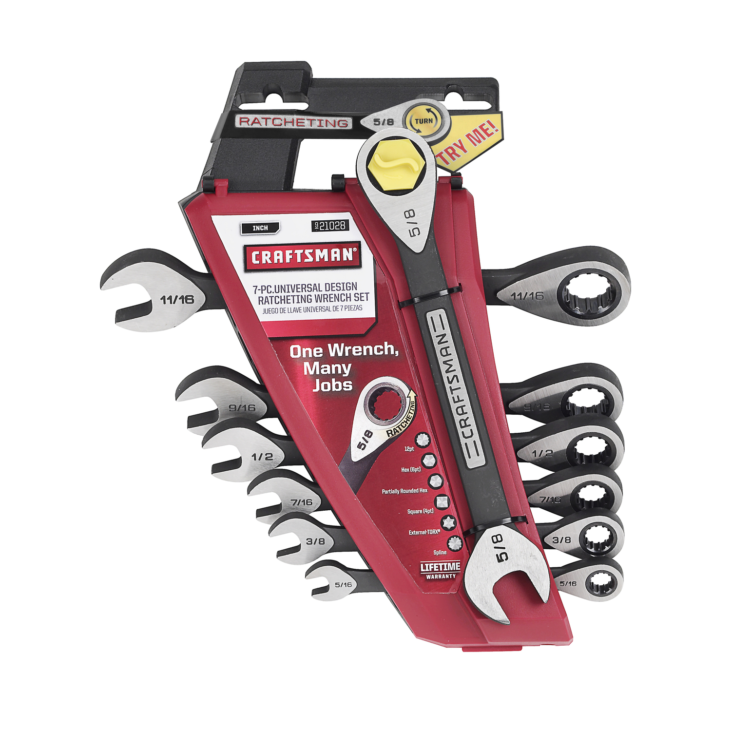UPC 099575350009 product image for Craftsman 7 Piece Standard Universal Ratcheting Wrench Set (00921028) | upcitemdb.com