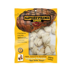 Savory Prime Supreme Small Adult Knotted Bone Rawhide 4-5 in. L 10 pk