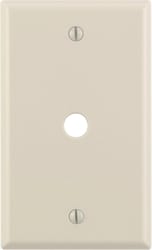Leviton Almond 1 gang Thermoset Plastic Cable/Telco Wall Plate 1 pk