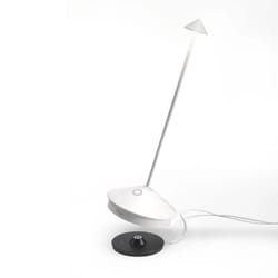 Zafferano Pina 11.4 in. White Portable Table Lamp