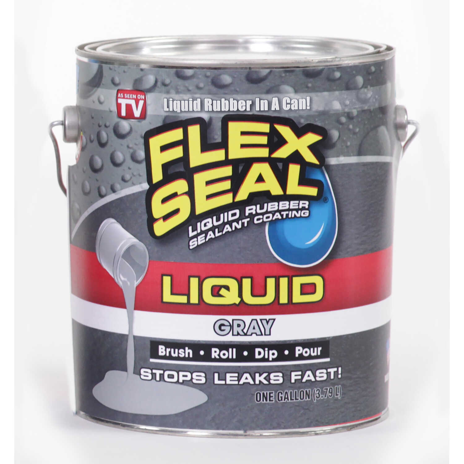 Flex Seal Satin Gray Liquid Rubber Sealant Coating 1 gal