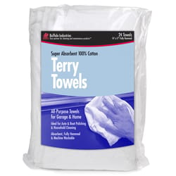 Buffalo Cotton Terry Towels 14 in. W X 17 in. L 24 pk