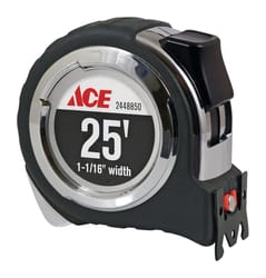 Ace 25 ft. L X 1.06 in. W Magnetic Hook Tape Measure 1 pk
