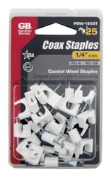 Gardner Bender 1/4 in. W Plastic Insulated Coaxial Staple 25 pk