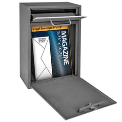 Mail Boss Olympus Modern Galvanized Steel Wall Mount Gray Drop Box