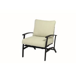 Living Accents Everson Black Aluminum Frame Rocking Chair Tan