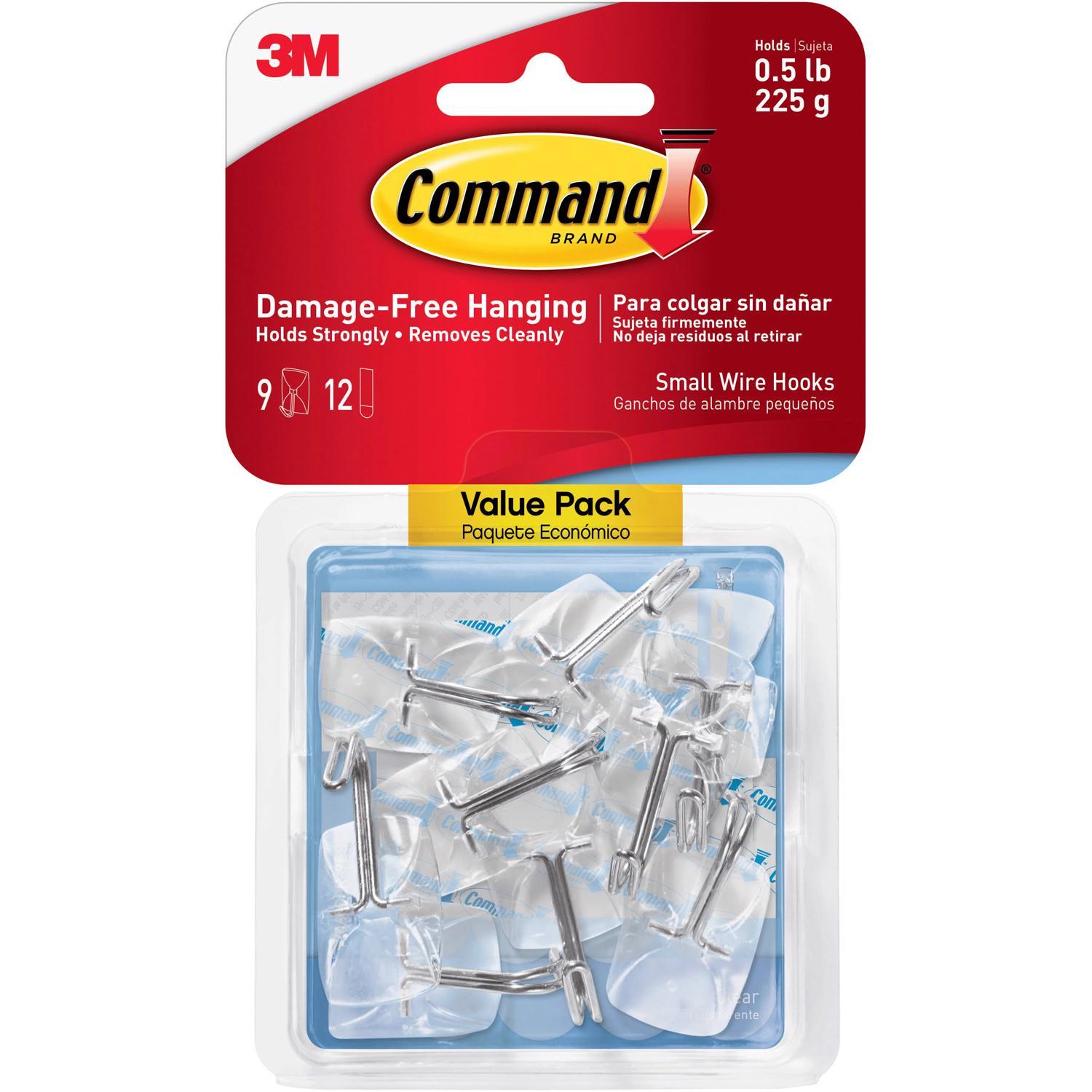 3M Command Small Plastic Wire Hooks 1.625 in. L 9 pk Mfr 17067CLR 9ES Ace Hardware
