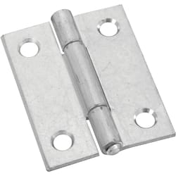 National Hardware 2 in. L Zinc-Plated Door Hinge 2 pk