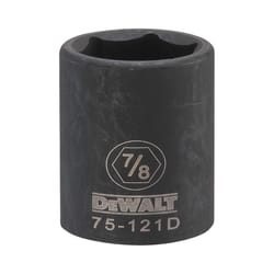 DeWalt 7/8 in. X 1/2 in. drive SAE 6 Point Deep Impact Socket 1 pc