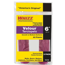 Whizz Velour 6 in. W X 3/16 in. Mini Paint Roller Cover 2 pk