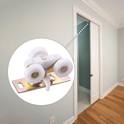 Ace White Plastic/Steel Pocket Door Hardware 1 pc