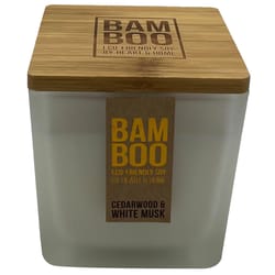 Bamboo Home Fragrance White Cedarwood & White Musk Scent Candle