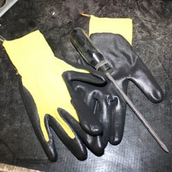 MidWest Quality Gloves XL Nitrile Coated Black/Yellow Dipped Gloves