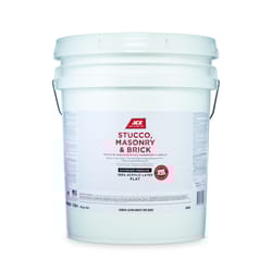 Ace  Flat  Acrylic Latex  Stucco, Masonry and Brick Paint  5 gal. Ultra White Base 